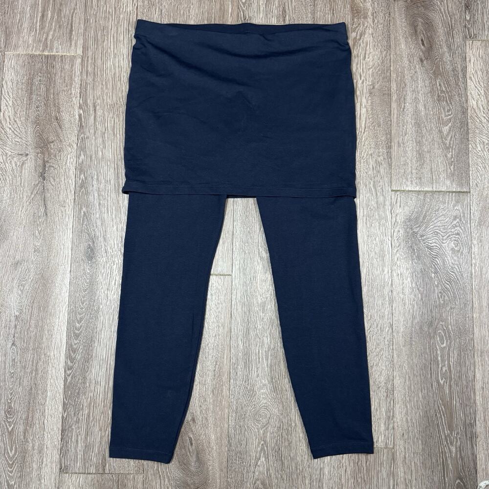 Cabi M'Leggings Womens Medium Navy Blue Skirted Leggings Stretch Casual M 5179